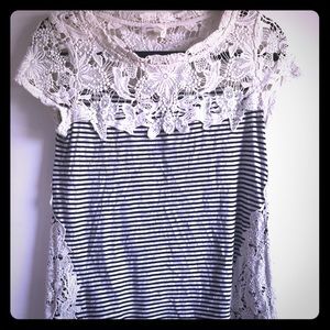 Antrhropolgie Stripe and Embodied top